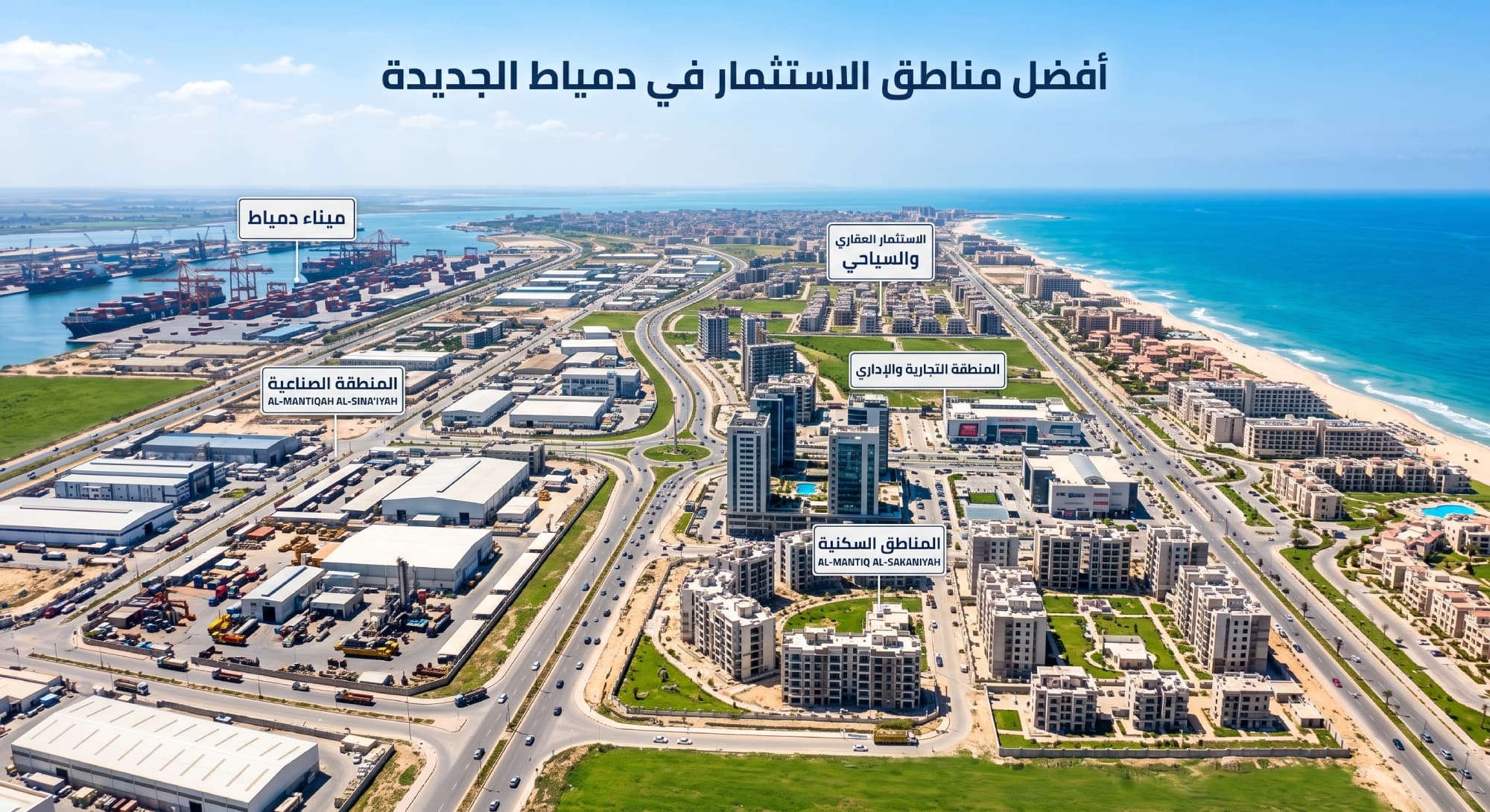 Best Investment Areas in New Damietta 2026: A Guide to Districts and Projects